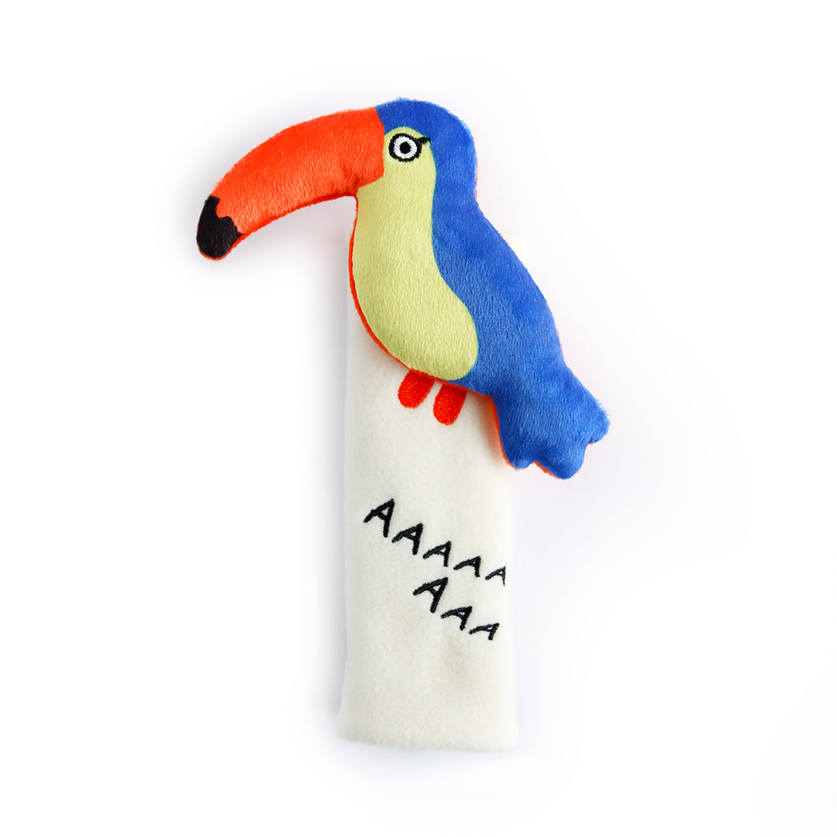 Milk&Moo Flying Toucan Gurtpolster für Kindersitz, aus weichem Polyester Samt, in buntem Design, ideal für Kinder von 0 Monaten an.